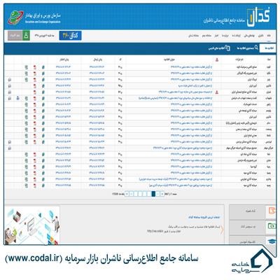 سایت بورسی اطلاع رسانی ناشران بازار سرمایه | سایت کدال